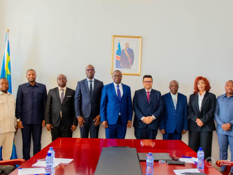 Le ministre du Commerce extérieur Julien Paluku Kahongya et les partenaires de Rawbank et du Royaume-Uni [photo d'illustration]