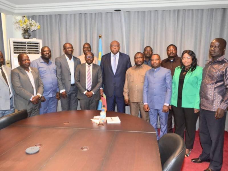 Le VPM des Transports Jean-Pierre Bemba et les élus nationaux de l'Ituri, mardi 05 mai 2026
