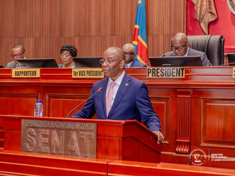 Le ministre de la Justice Guillaume Ngefa au Sénat de la RDC [photo d'illustration]