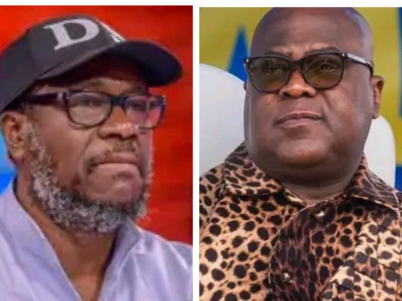 Delly Sessanga et Félix Tshisekedi. [Photo d'illustration]