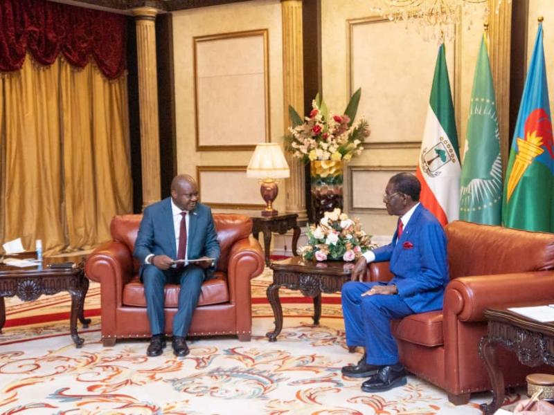 Crispin MBADU reçu par Teodoro  Obiang Ngwema ce vendredi 08 mai 2026