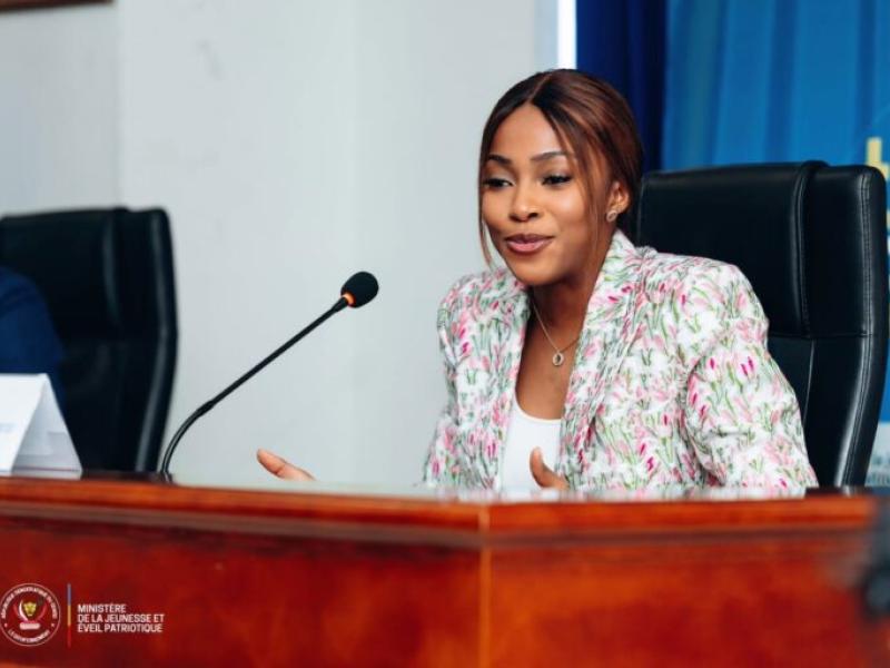 La ministre Congolaise de la Jeunesse et Eveil patriotique, Grâce Kutino
