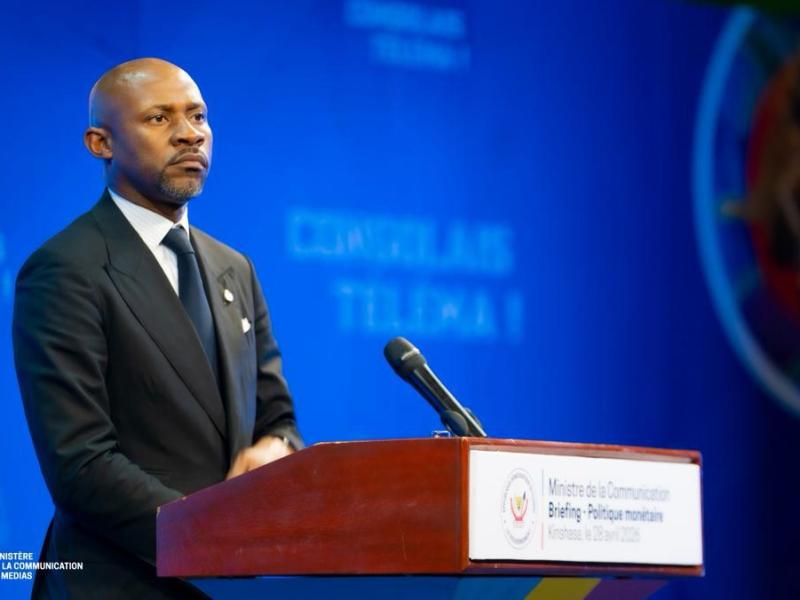 Patrick Muyaya Katembwe, ministre de la Communication et Médias, porte-parole du gouvernement de la RDC