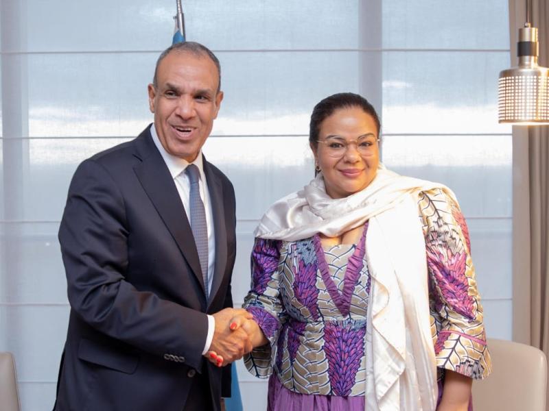 La ministre des affaires étrangères Thérèse Kayikwamba et son homologue égyptien Badr Abdelatty [photo d'illustration]