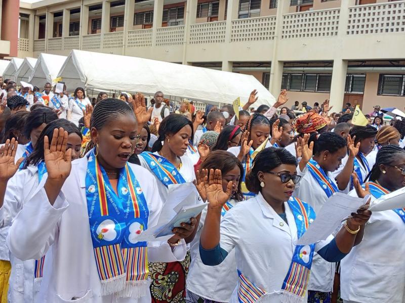 Prestation de serment des infirmiers en marge de la journée nationale de la profession infirmière en RDC [photo d'illustration]
