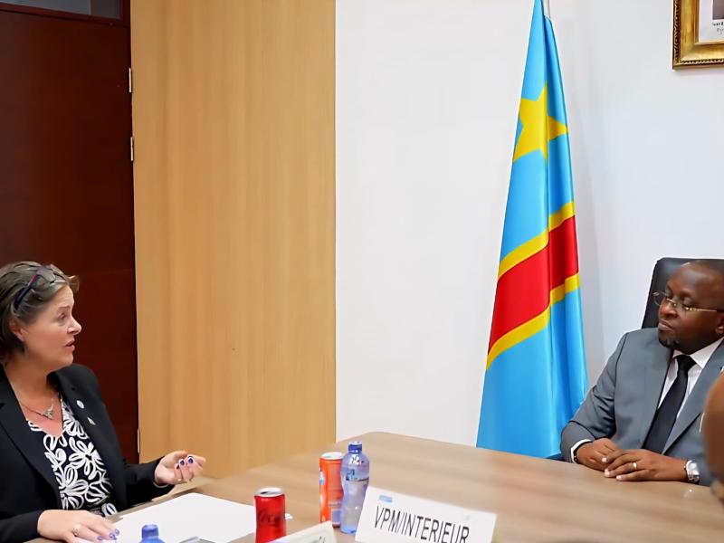 Vivian van de Perre de l’ONU reçue par le VPM Jacquemain Shabani [photo d'illustration]
