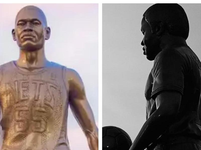 Les Statues de Mutombo Dikembe et Pierre Ndaye.