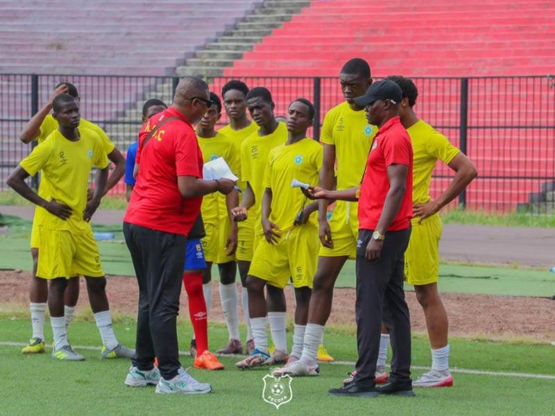 Les Léopards U17 lors d'une séance d'entraînement au Stade Tata Raphaël [photo d'illustration]