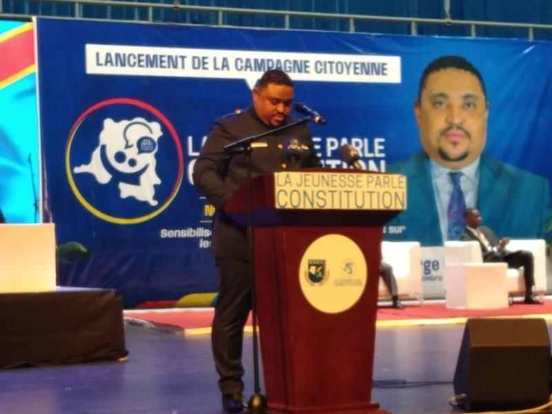 Serge Etinkum, membre de l'USN et initiateur de la campagne citoyenne "La jeunesse parle de la Constitution"