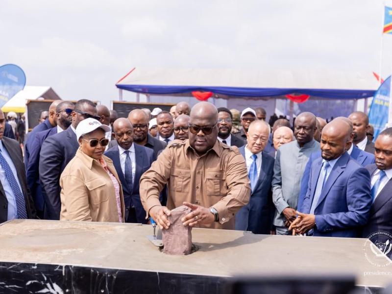 Le président Félix Tshisekedi lors du lancement des travaux de construction de la Cité industrielle Sino-congolaise [photo d'illustration]