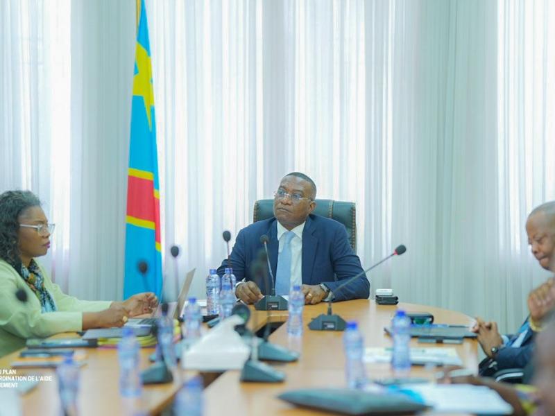 Le ministre du Plan Guylain Nyembo lors d'une séance de travail [photo d'illustration]