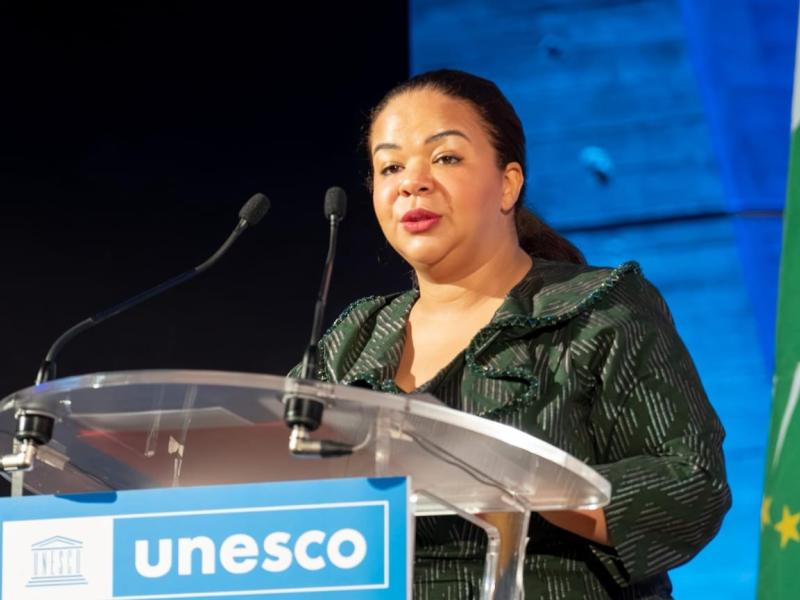 La ministre des Affaires étrangères, Thérèse Kayikwamba Wagner, à Paris, lors de l’ouverture de la Semaine africaine organisée par l’UNESCO [photo d'illustration]