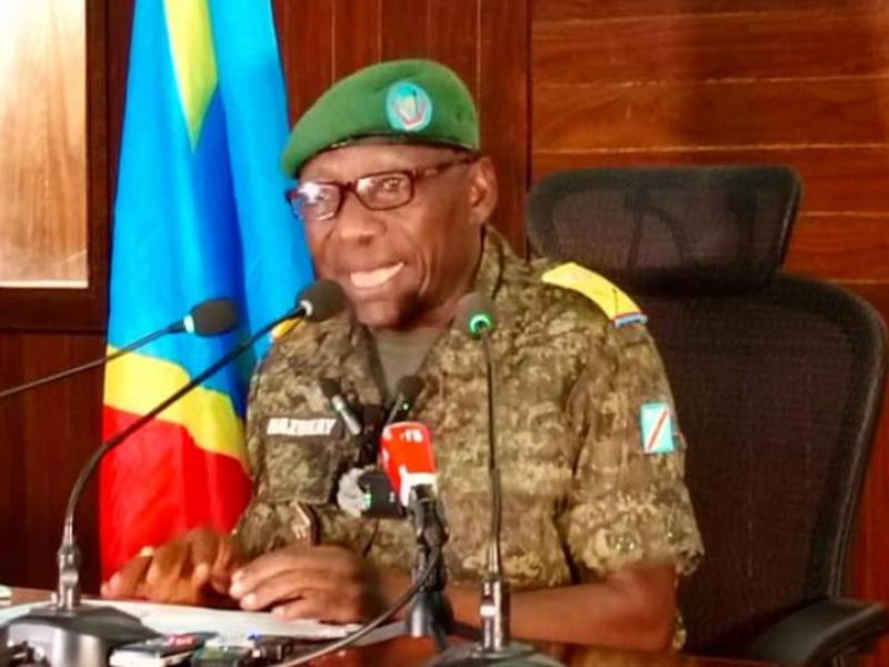 Le lieutenant colonel Mongba Hazukay Mak, porte parole aï des FARDC