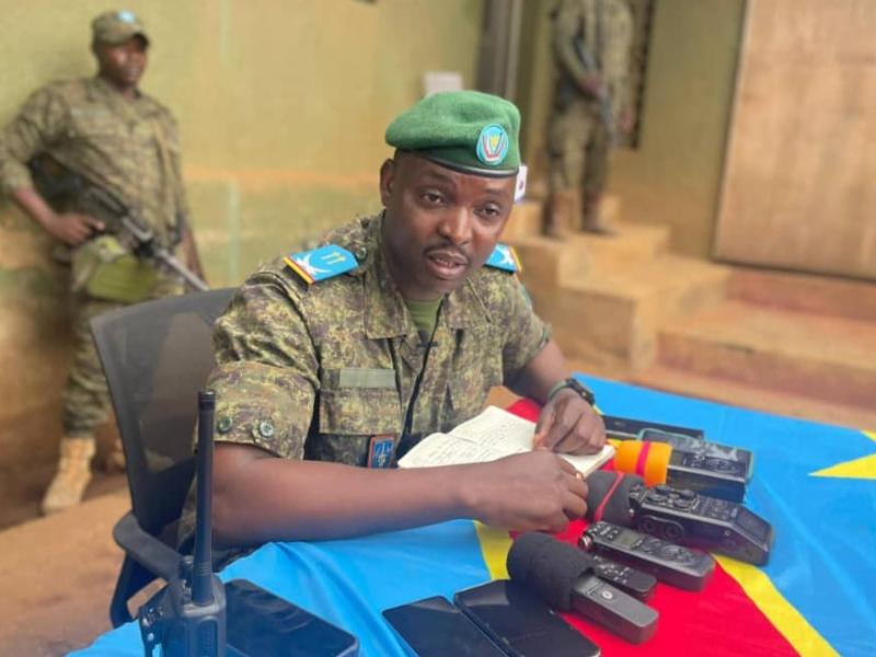 Le lieutenant Marc Elongo, porte-parole des opérations Sokola 1 et Front Nord [photo d'illustration]
