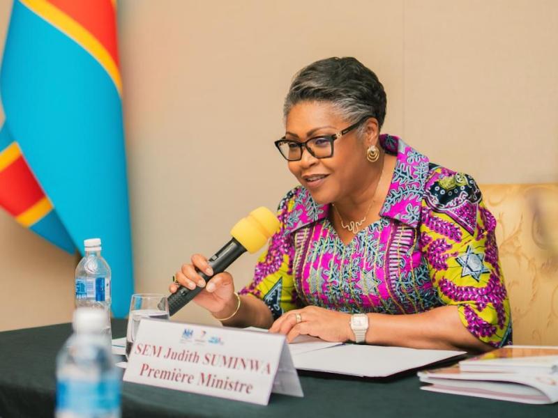 La Première ministre Judith Suminwa Tuluka