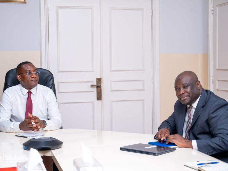 Le ministre du Plan Guylain Nyembo et le représentant de la BM [photo d'illustration]