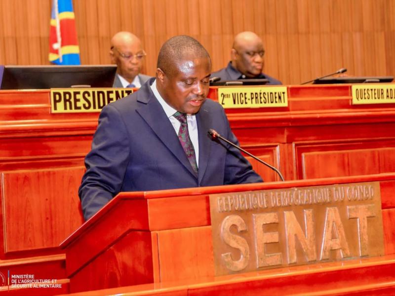 Le ministre de l'Agriculture,Muhindo Nzangi, au sénat [photo d'illustration]