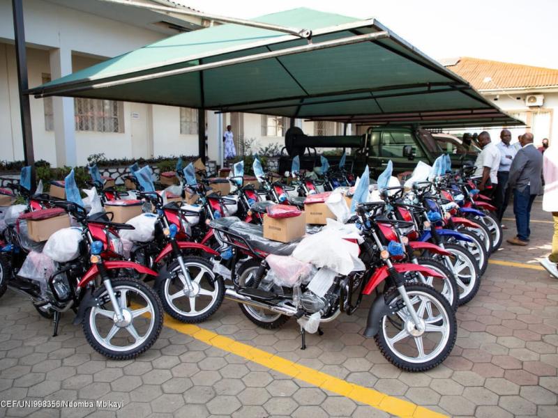 Les motos remises par l’UNICEF aux autorités provinciales [Photo d’illustration]