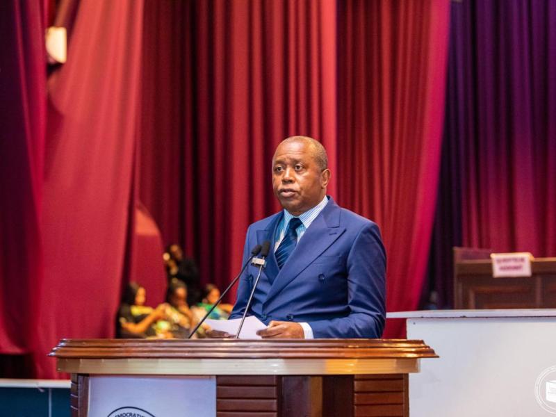Le Président de la CENI Denis Kadima devant les élus nationaux, mercredi 27 mai 2026