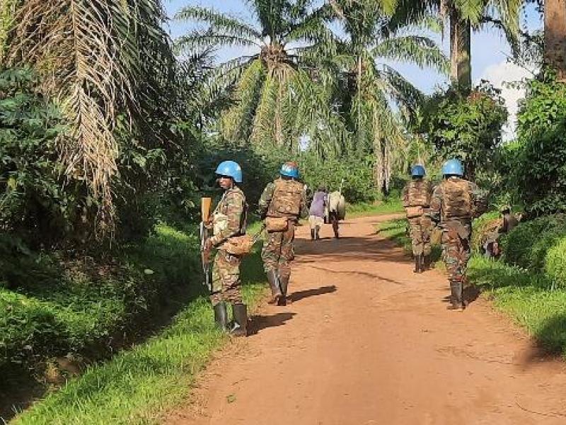 Des casques bleus de la MONUSCO en patrouille dans l’est de la RDC [Photo d’illustration]