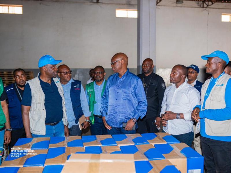 Le ministre de la Santé Roger Kamba lors d'une mission d'évaluation contre Ebola à Bunia, ce vendredi 29 mai 2026