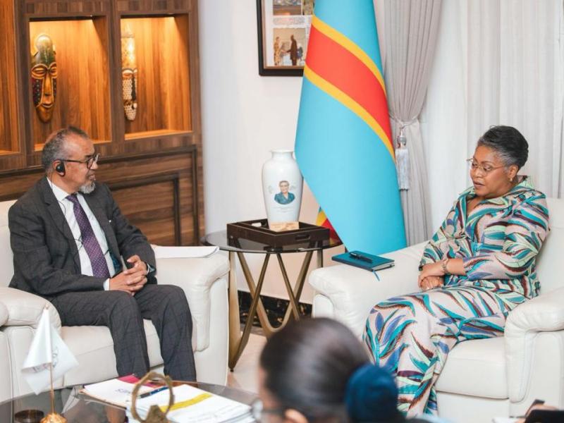 Échange entre la Première ministre de la RDC, Judith Suminwa et Tedros Adhanom, Directeur général de l'OMS