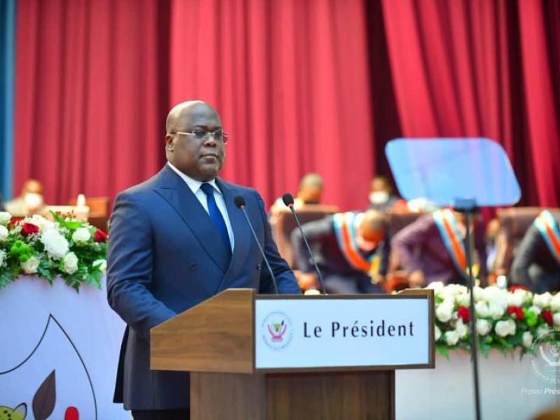 Le Président Félix-Antoine Tshisekedi Tshilombo prononçant le discours sur l’Etat de la nation [photo d’illustration]