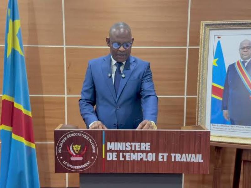 Le ministre de l’Emploi et du Travail, MASSAMBA wa MASSAMBA
