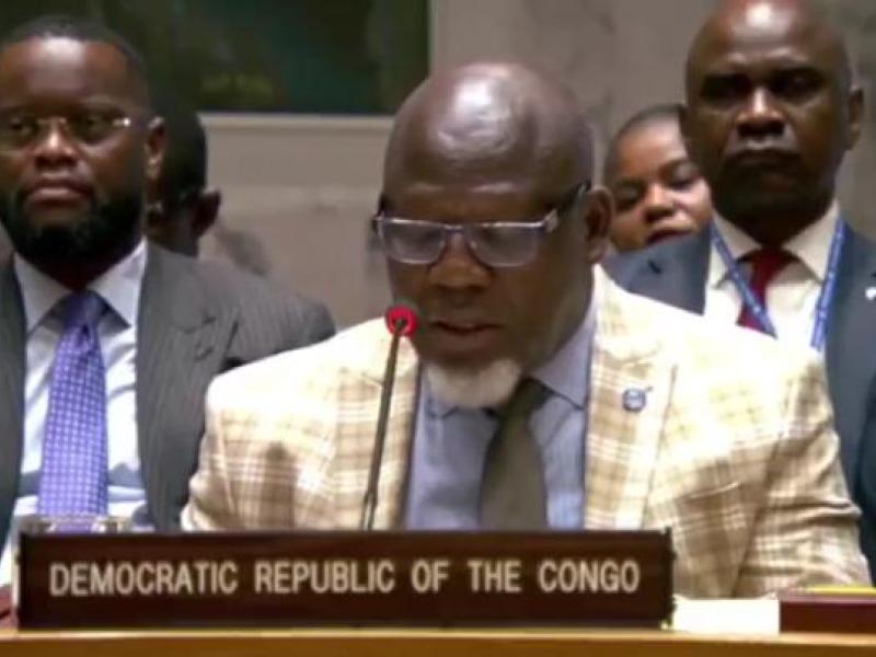 Zénon Mukongo Ngay, Représentant de la République démocratique du Congo auprès de l'ONU, ce mardi 09 juin 2026