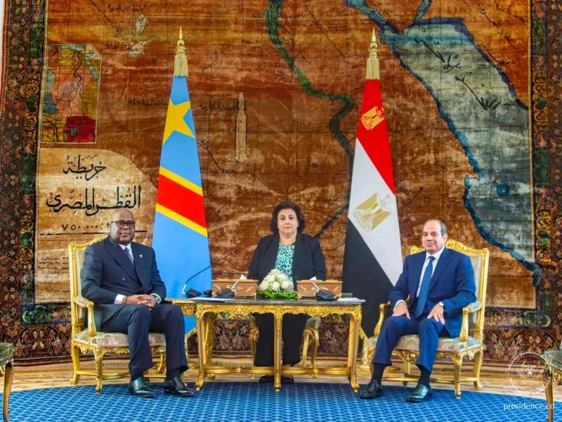 Le Président Félix Tshisekedi et son homologue égyptien Abdel Fatah Al Sissi [photo d'illustration]