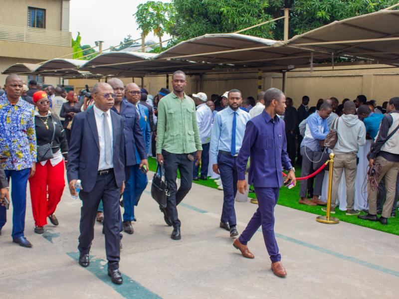 Le PCA sortant du FOMIN, Léon Mubikayi après remise et reprise avec la nouvelle équipe dirigeante