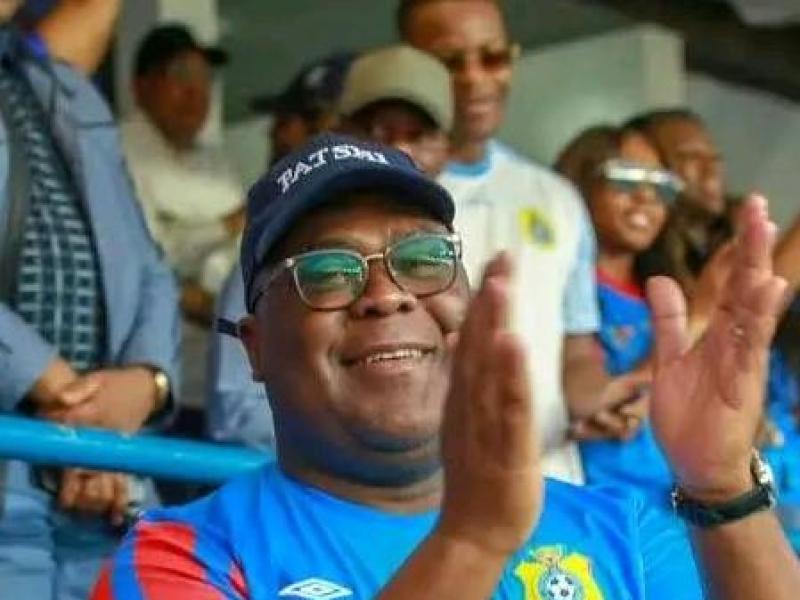 Félix Tshisekedi lors d'un match de l'équipe nationale de la RDC au Stade des Martyrs. [Photo d'illustration]