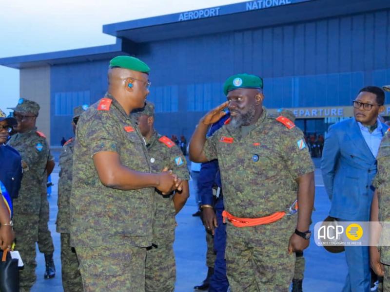 Le général Gaby Kasongo Mulumba, nouveau gouverneur militaire de l’Ituri, à son arrivée à Bunia  [ photo d’illustration ]