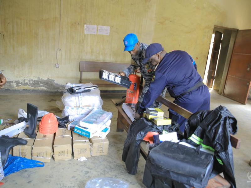 Détecteurs de métaux, lampadaires, caméras …, des équipes de surveillance que la MONUSCO doté la prison de Beni pour  renforcer  sa sécurité