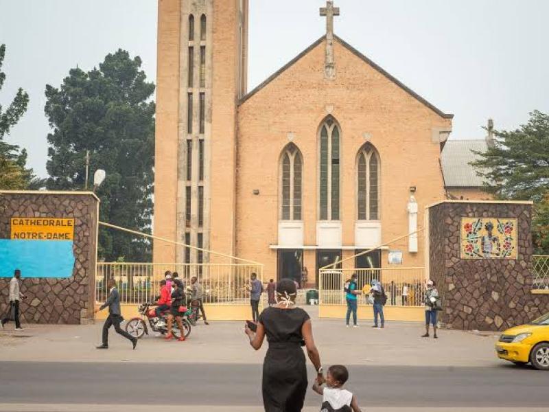 L’entrée principale de la Cathédrale Notre Dame du Congo à Kinshasa [photo d'illustration]