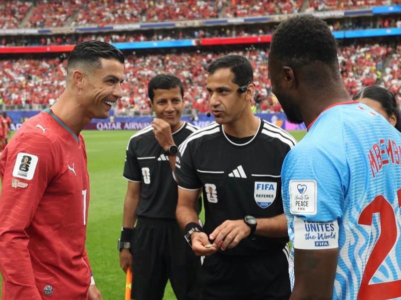 Chancel Mbemba et Cristiano Ronaldo, capitaines de la RDC et du Portugal lors du match d'ouverture du groupe K au Mondial 2026