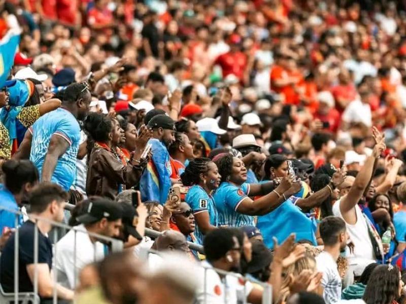 Les supporters congolais lors du match RDC-Portugal