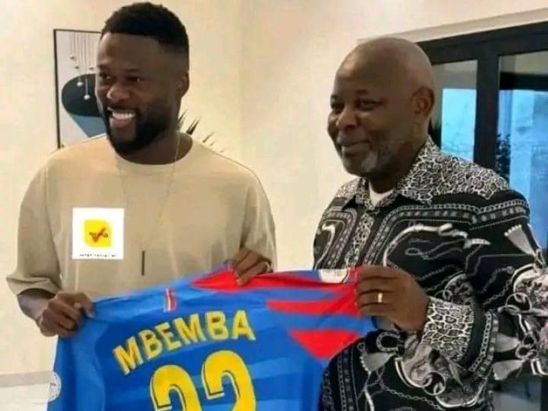 Vital Kamerhe, et le capitaine des Léopards Chancel Mbemba. [Photo d'illustration]