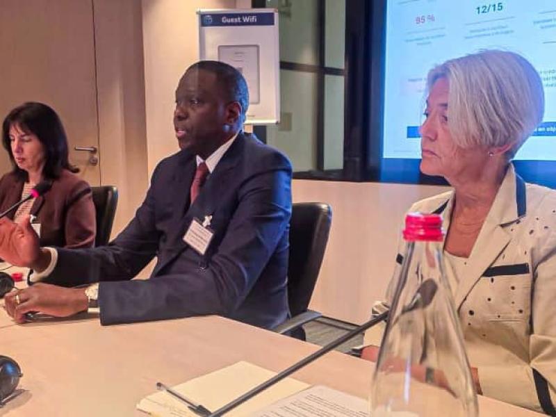Le gouverneur de la BCC, André Wameso, lors du Forum de Paris 2026