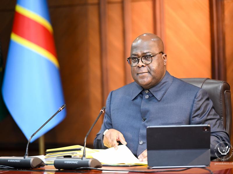 Le chef de l'État, Félix-Antoine Tshisekedi Tshilombo