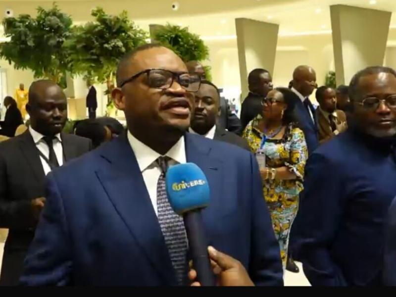 Le ministre des Finances, Doudou Fwamba, lors de l'inauguration de la rotonde de l'aéroport international de N'djili [Photo d'illustration]