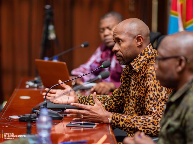 Le ministre de la Communication et Médias, Patrick Muyaya Katembwe