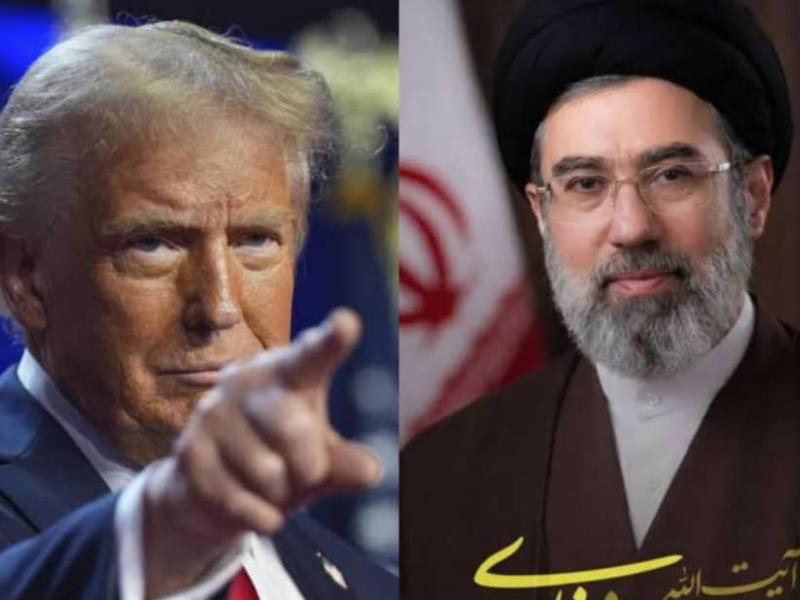 Le président américain Donald Trump et le guide iranien Mojtaba Khamenei [photo d'illustration]