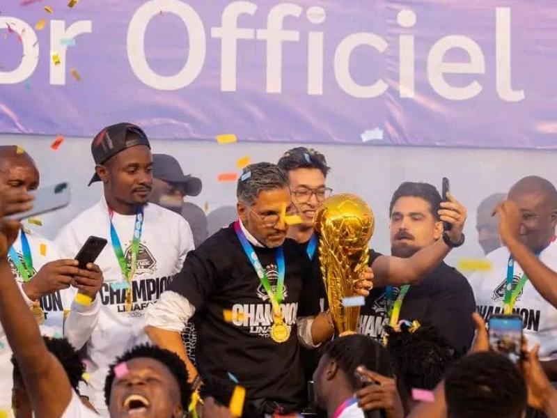 Les sociétaires du TP Mazembe en pleine célébration de la 31è édition.
