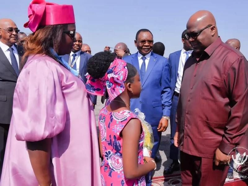 Le Président Félix Tshisekedi à son arrivée à N’Djamena [photo d'illustration]