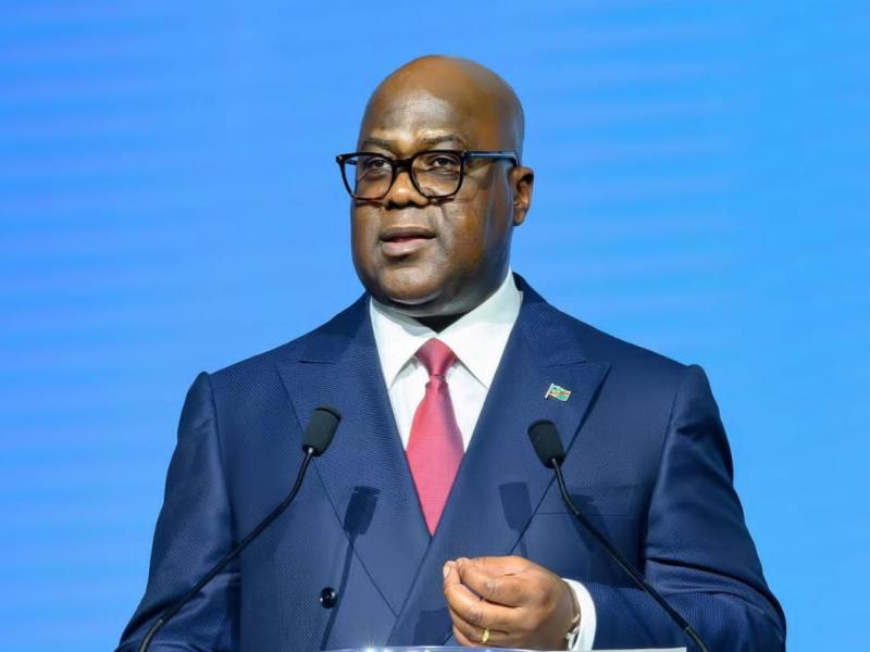 Le chef de l'État Félix Tshisekedi lors de son allocution à la cérémonie d'ouverture du Forum africain de l'eau, ce mercredi 15 juillet 2026