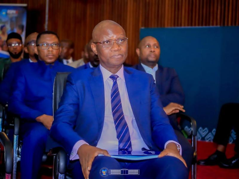 Le ministre de la santé Roger Kamba à l'hémicycle de la Chambre basse du parlement, mercredi 15 juillet 2026