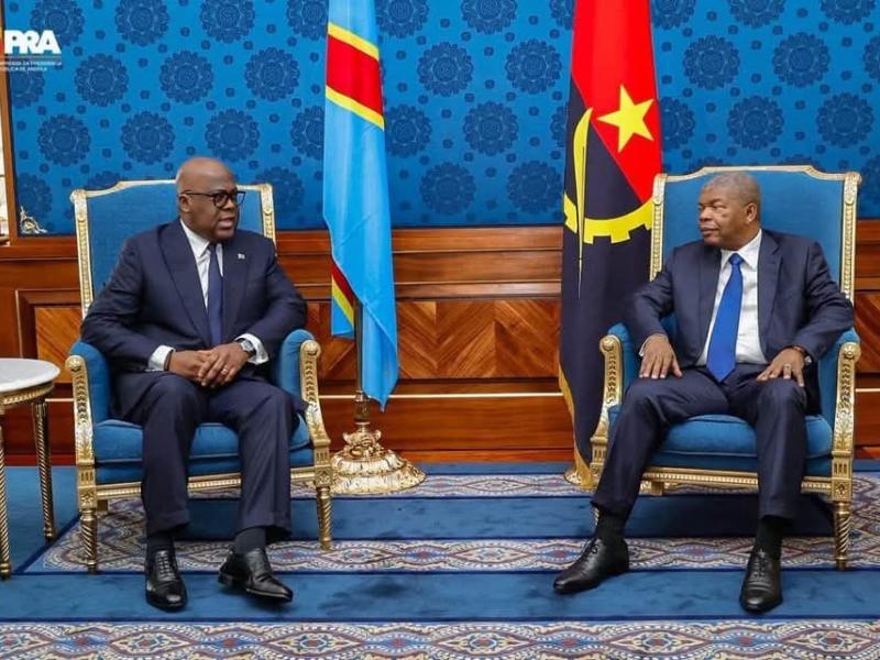 Le Président Félix Tshisekedi et son homologue angolais, João Lourenço [photo d'illustration]