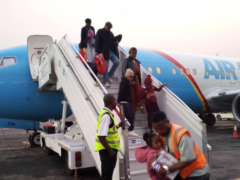 L’arrivée des ressortissants congolais à l'aéroport international de N'djili, en provenance de l’Afrique du Sud [photo d'illustration]
