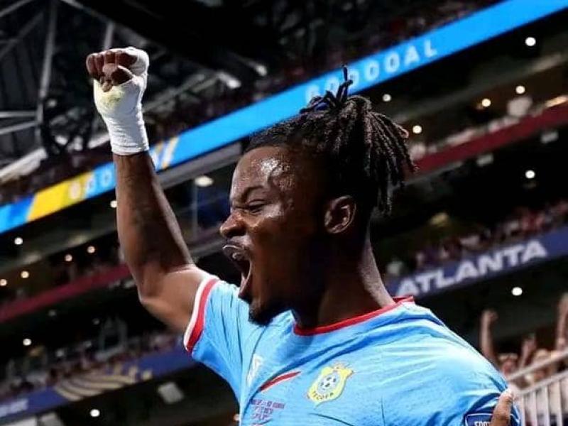 Le Léopard Bryan Cipenga en pleine célébration de son but face à l'Angleterre. [Photo d'illustration]